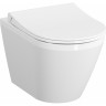 Комплект подвесной безободковый унитаз VITRA INTEGRA ROUND, система инсталляции VITRA V12, кнопка SIRIUS глянцевый хром, тонкое сиденье микролифт 9856B003-7205