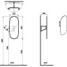 Зеркало VITRA PLURAL 35 см, поворотное, цвет американский орех 64059